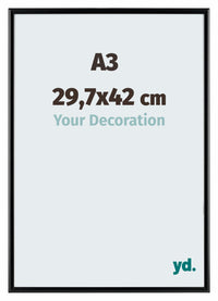 Aurora Aluminium Bilderrahmen 29-7x42cm Schwarz Matt Vorne Messe | Yourdecoration.de