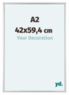 Aurora Aluminium Bilderrahmen 42x59-4cm A2 Silber Matt Vorne Messe | Yourdecoration.de