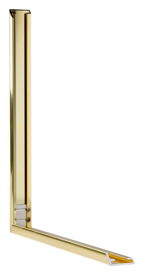 Austin Aluminium Bilderrahmen 20x28cm Gold Glanz Detail Querschnitt | Yourdecoration.de