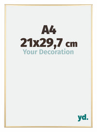 Austin Aluminium Bilderrahmen 21x29 7cm A4 Gold Glanz Vorne Messe | Yourdecoration.de