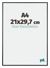 Austin Aluminium Bilderrahmen 21x29 7cm A4 Schwarz Hochglanz Vorne Messe | Yourdecoration.de