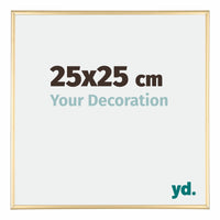 Austin Aluminium Bilderrahmen 25x25cm Gold Glanz Vorne Messe | Yourdecoration.de