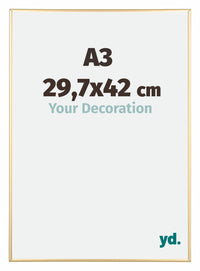 Austin Aluminium Bilderrahmen 29 7x42cm A3 Gold Glanz Vorne Messe | Yourdecoration.de