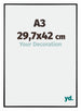 Austin Aluminium Bilderrahmen 29 7x42cm A3 Schwarz Hochglanz Vorne Messe | Yourdecoration.de