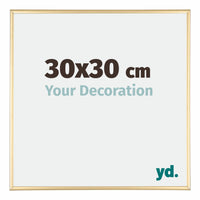 Austin Aluminium Bilderrahmen 30x30cm Gold Glanz Vorne Messe | Yourdecoration.de