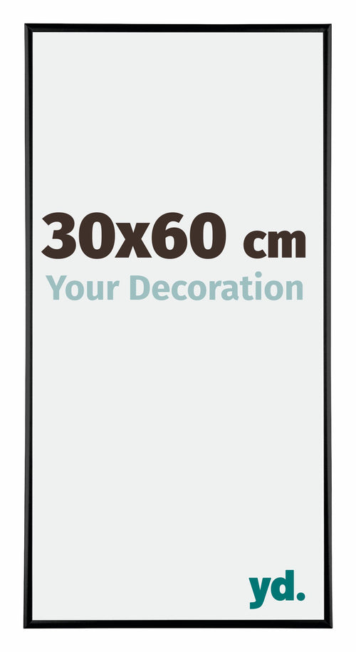 Austin Aluminium Bilderrahmen 30x60cm Schwarz Hochglanz Vorne Messe | Yourdecoration.de