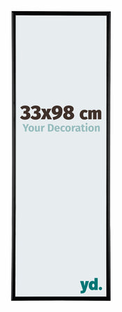 Austin Aluminium Bilderrahmen 33x98cm Schwarz Hochglanz Vorne Messe | Yourdecoration.de