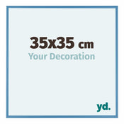 Austin Aluminium Bilderrahmen 35x35cm Stahl Blau Vorne Messe | Yourdecoration.de