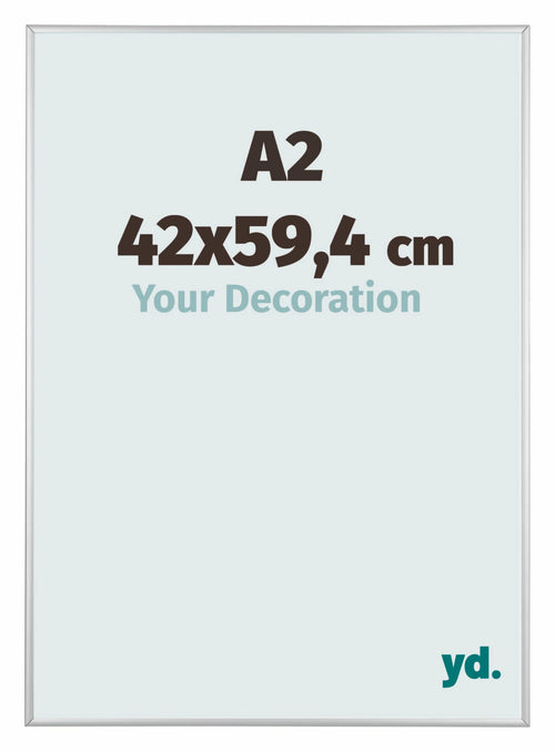 Austin Aluminium Bilderrahmen 42x59 4cm A2 Silber Matt Vorne Messe | Yourdecoration.de