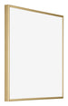 Austin Aluminium Bilderrahmen 50x50cm Gold Glanz Vorne Schrag | Yourdecoration.de