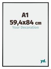 Austin Aluminium Bilderrahmen 59 4x84cm A1 Schwarz Hochglanz Vorne Messe | Yourdecoration.de