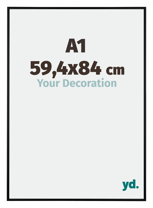 Austin Aluminium Bilderrahmen 59 4x84cm A1 Schwarz Matt Vorne Messe | Yourdecoration.de
