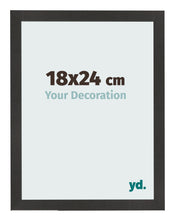 Bilderrahmen 18x24 cm Schwarz Matt MDF Bologna Vorne Messe | Yourdecoration.de