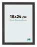 Bilderrahmen 18x24 cm Schwarz Matt MDF Bologna Vorne Messe | Yourdecoration.de
