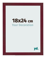 Bilderrahmen 18x24 cm Weinrot Gewischt MDF Bologna Vorne Messe | Yourdecoration.de