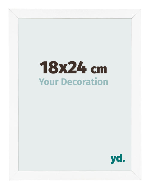 Bilderrahmen 18x24 cm Weiss Matt MDF Bologna Vorne Messe | Yourdecoration.de
