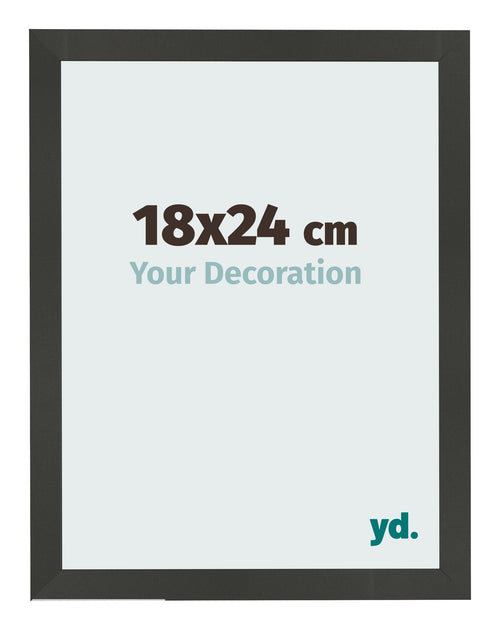 Bilderrahmen 18x24cm Antrazit MDF Bologna Vorne Messe | Yourdecoration.de