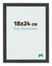 Bilderrahmen 18x24cm Antrazit MDF Bologna Vorne Messe | Yourdecoration.de