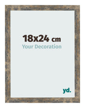 Bilderrahmen 18x24cm Blau Gold Meliert MDF Bologna Vorne Messe | Yourdecoration.de