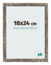 Bilderrahmen 18x24cm Blau Gold Meliert MDF Bologna Vorne Messe | Yourdecoration.de