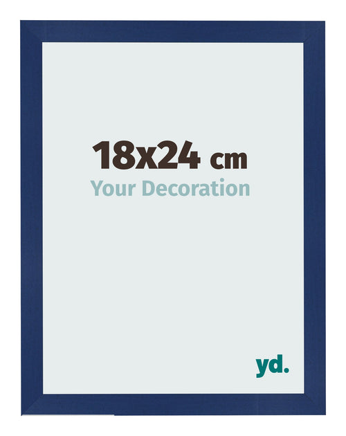 Bilderrahmen 18x24cm Dunkelblau Gewischt MDF Bologna Vorne Messe | Yourdecoration.de