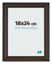Bilderrahmen 18x24cm Eiche Dunkel MDF Lazio Vorne Messe | Yourdecoration.de