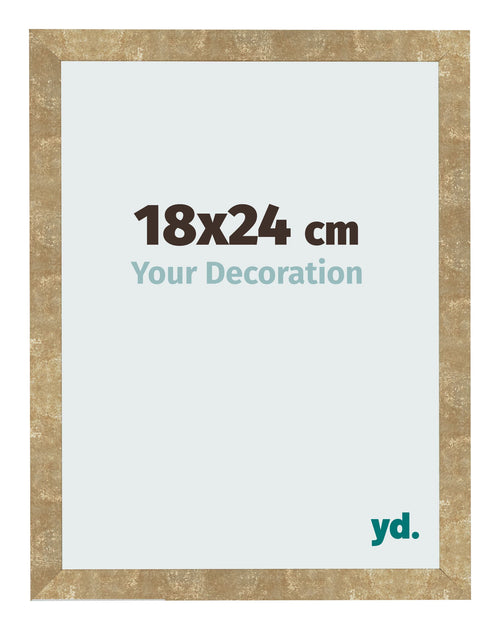 Bilderrahmen 18x24cm Gold Antik MDF Bologna Vorne Messe | Yourdecoration.de