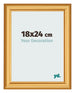Bilderrahmen 18x24cm Gold Matt MDF Lazio Vorne Messe | Yourdecoration.de