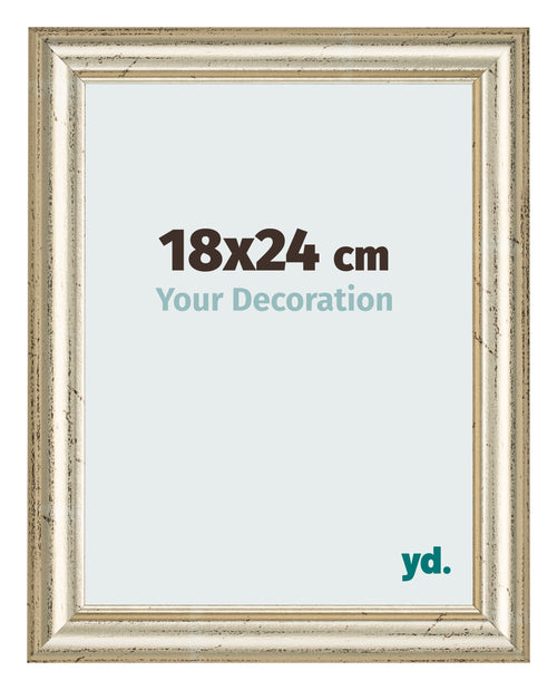 Bilderrahmen 18x24cm Metallglanz MDF Lazio Vorne Messe | Yourdecoration.de