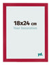 Bilderrahmen 18x24cm Rot MDF Bologna Vorne Messe | Yourdecoration.de