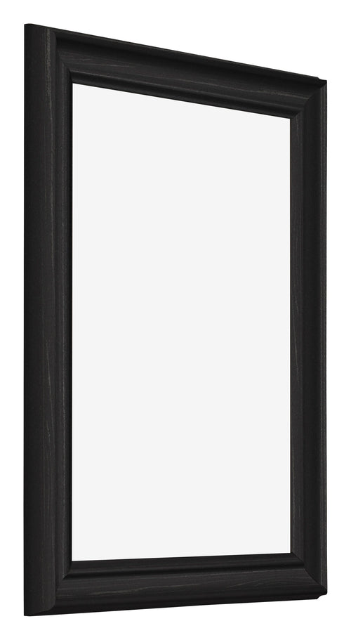 Bilderrahmen 18x24cm Schwarz Gemasert MDF Lazio Vorne Schrag | Yourdecoration.de