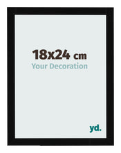 Bilderrahmen 18x24cm Schwarz Hochglanz MDF Bologna Vorne Messe | Yourdecoration.de