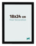 Bilderrahmen 18x24cm Schwarz Hochglanz MDF Bologna Vorne Messe | Yourdecoration.de