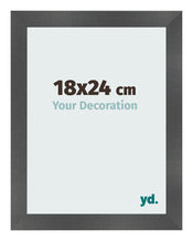 Bilderrahmen 18x24cm Schwarz Silber Poliert MDF Pisa Vorne Messe | Yourdecoration.de