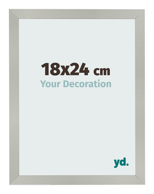 Bilderrahmen 18x24cm Silber Matt MDF Bologna Vorne Messe | Yourdecoration.de