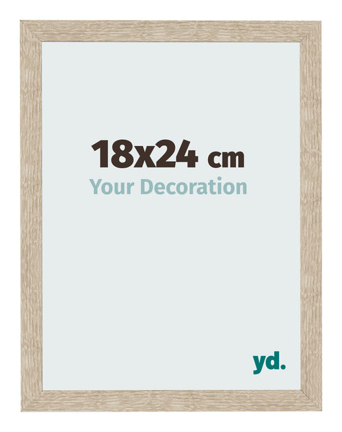 Bilderrahmen 18x24cm Sonoma Eiche MDF Bologna Vorne Messe | Yourdecoration.de