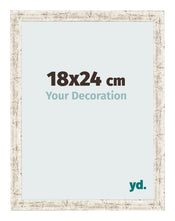 Bilderrahmen 18x24cm Weiß Vintage MDF Bologna Vorne Messe | Yourdecoration.de