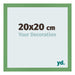 Bilderrahmen 20x20 cm Grun MDF Bologna Vorne Messe | Yourdecoration.de