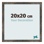 Bilderrahmen 20x20 cm Oxidiertes Metall MDF Bologna Vorne Messe | Yourdecoration.de