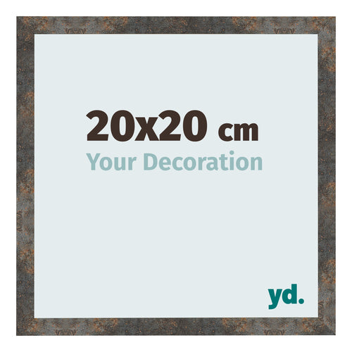 Bilderrahmen 20x20 cm Oxidiertes Metall MDF Bologna Vorne Messe | Yourdecoration.de