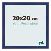 Bilderrahmen 20x20cm Dunkelblau Gewischt MDF Bologna Vorne Messe | Yourdecoration.de