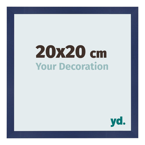 Bilderrahmen 20x20cm Dunkelblau Gewischt MDF Bologna Vorne Messe | Yourdecoration.de