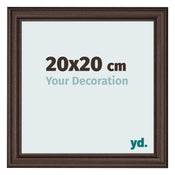 Bilderrahmen 20x20cm Eiche Dunkel MDF Lazio Vorne Messe | Yourdecoration.de