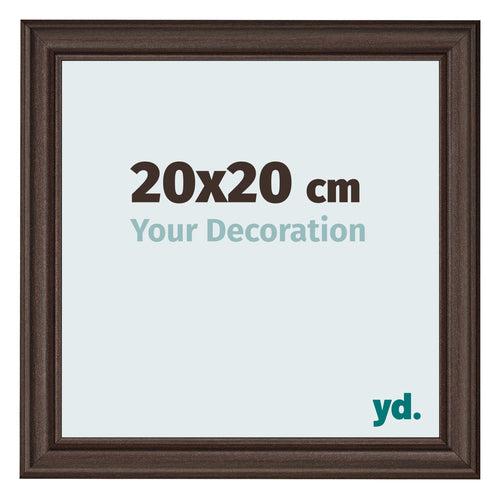 Bilderrahmen 20x20cm Eiche Dunkel MDF Lazio Vorne Messe | Yourdecoration.de
