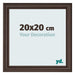 Bilderrahmen 20x20cm Eiche Dunkel MDF Lazio Vorne Messe | Yourdecoration.de