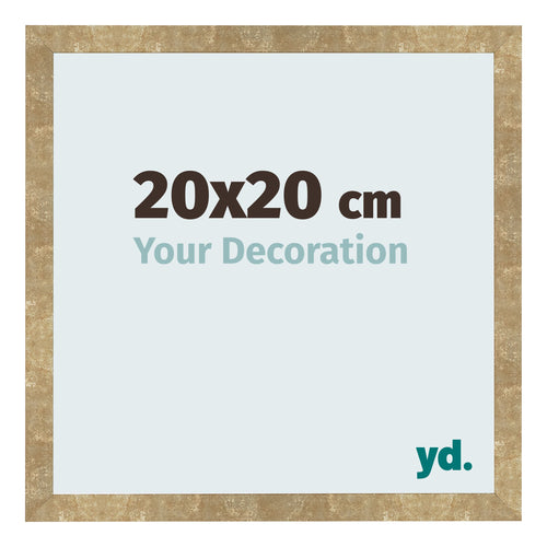Bilderrahmen 20x20cm Gold Antik MDF Bologna Vorne Messe | Yourdecoration.de