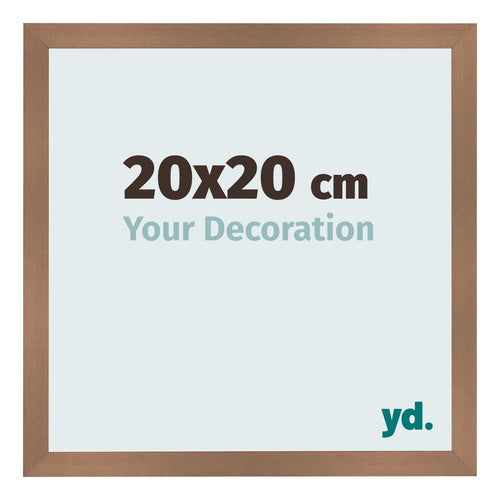 Bilderrahmen 20x20cm Kupfer Dekor MDF Bologna Vorne Messe | Yourdecoration.de