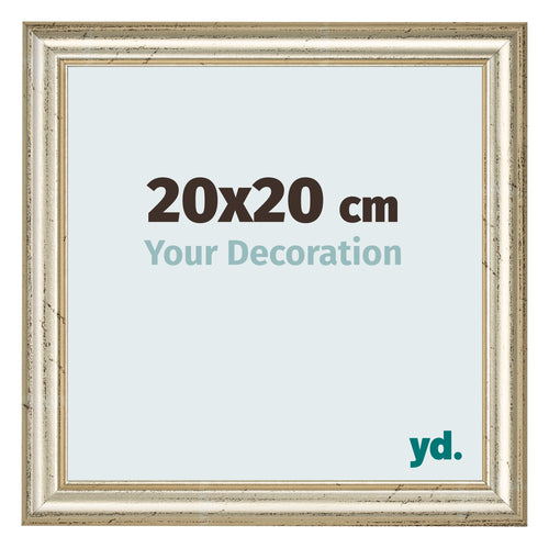 Bilderrahmen 20x20cm Metallglanz MDF Lazio Vorne Messe | Yourdecoration.de