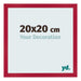 Bilderrahmen 20x20cm Rot MDF Bologna Vorne Messe | Yourdecoration.de