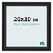 Bilderrahmen 20x20cm Schwarz Gemasert MDF Lazio Vorne Messe | Yourdecoration.de